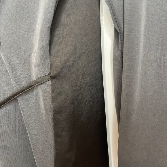 Black & Gray Dual Toned Midi Wrap Long Sleeve Dress L - NEW - Picture 6 of 9